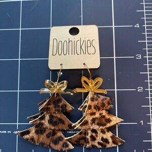 Leopard Print Tree Earrings